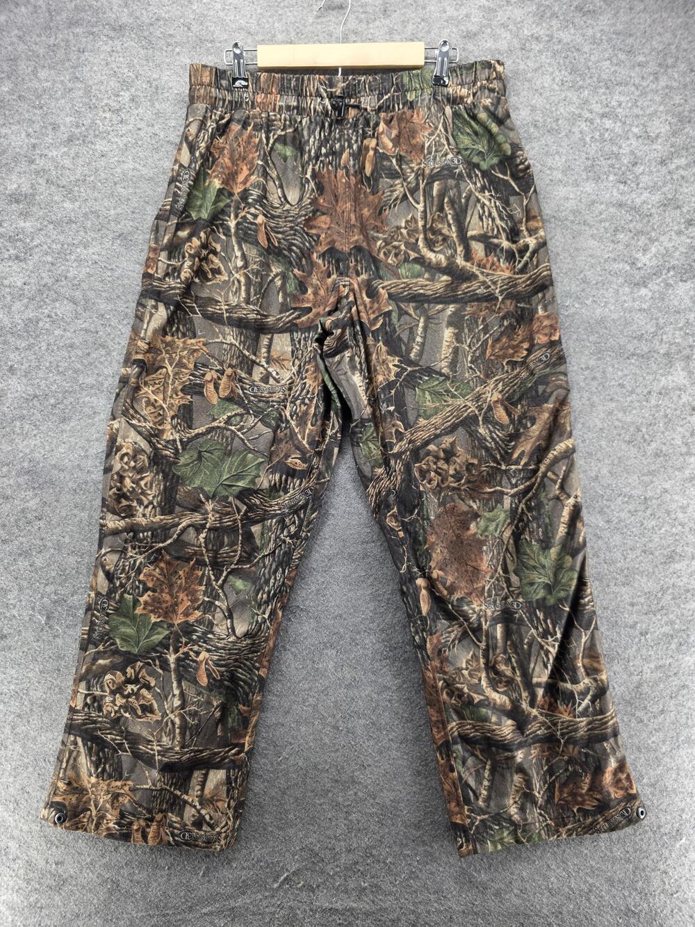 Herter's Pants Mens 34x28 Brown Camouflage Cargo Relaxed Fleece Insulated